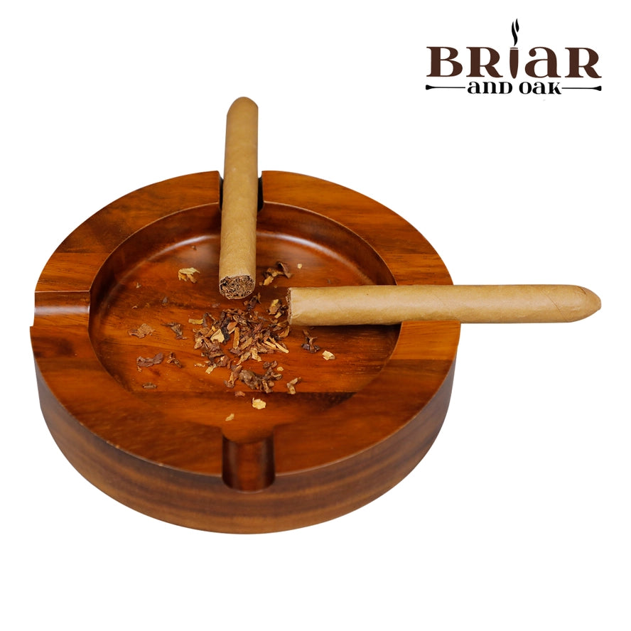 Wood Cigar Ashtray with 4 Slots