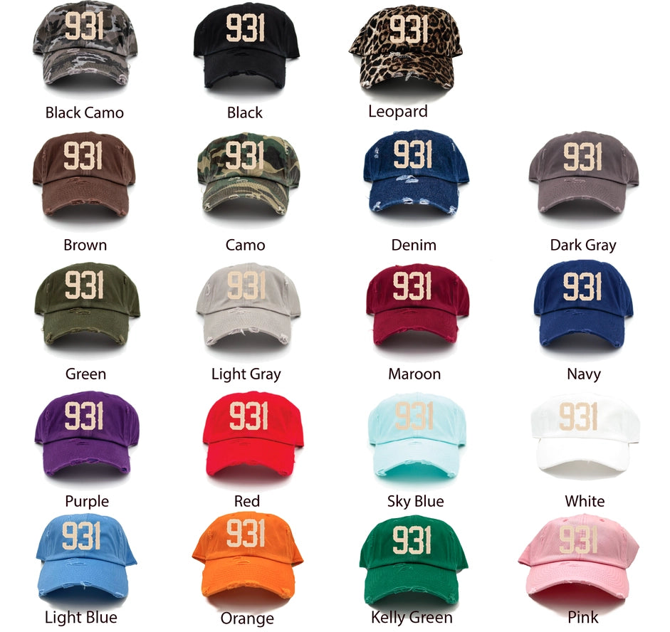 931 Area Code - Hat -  Color Options