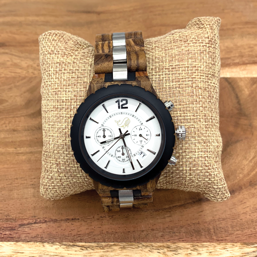 Men's Watch W/Genuine Wood - the "Anchor"