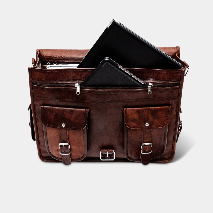 The Daily Leather Messenger Bag