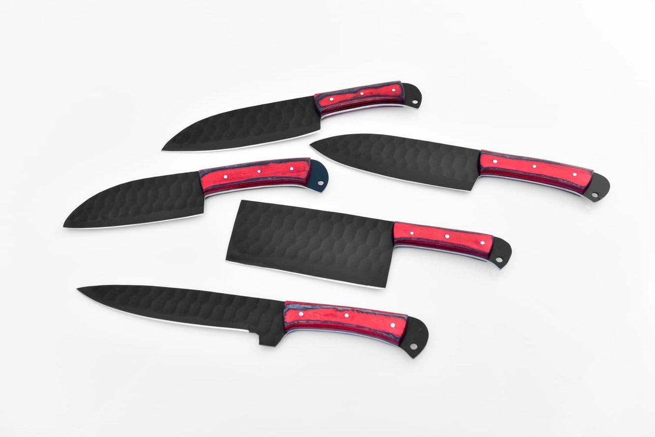 5-Piece Knife Set / with Leather Carry Bag