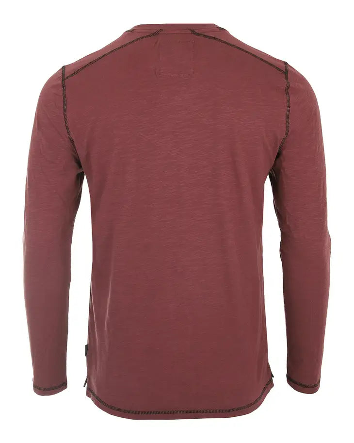 ZIMEGO Long Sleeve V-Neck Notch Henley Shirts