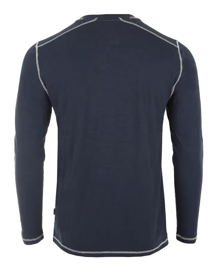 ZIMEGO Long Sleeve V-Neck Notch Henley Shirts