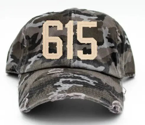 Area Code 615 Hat - Black Camo