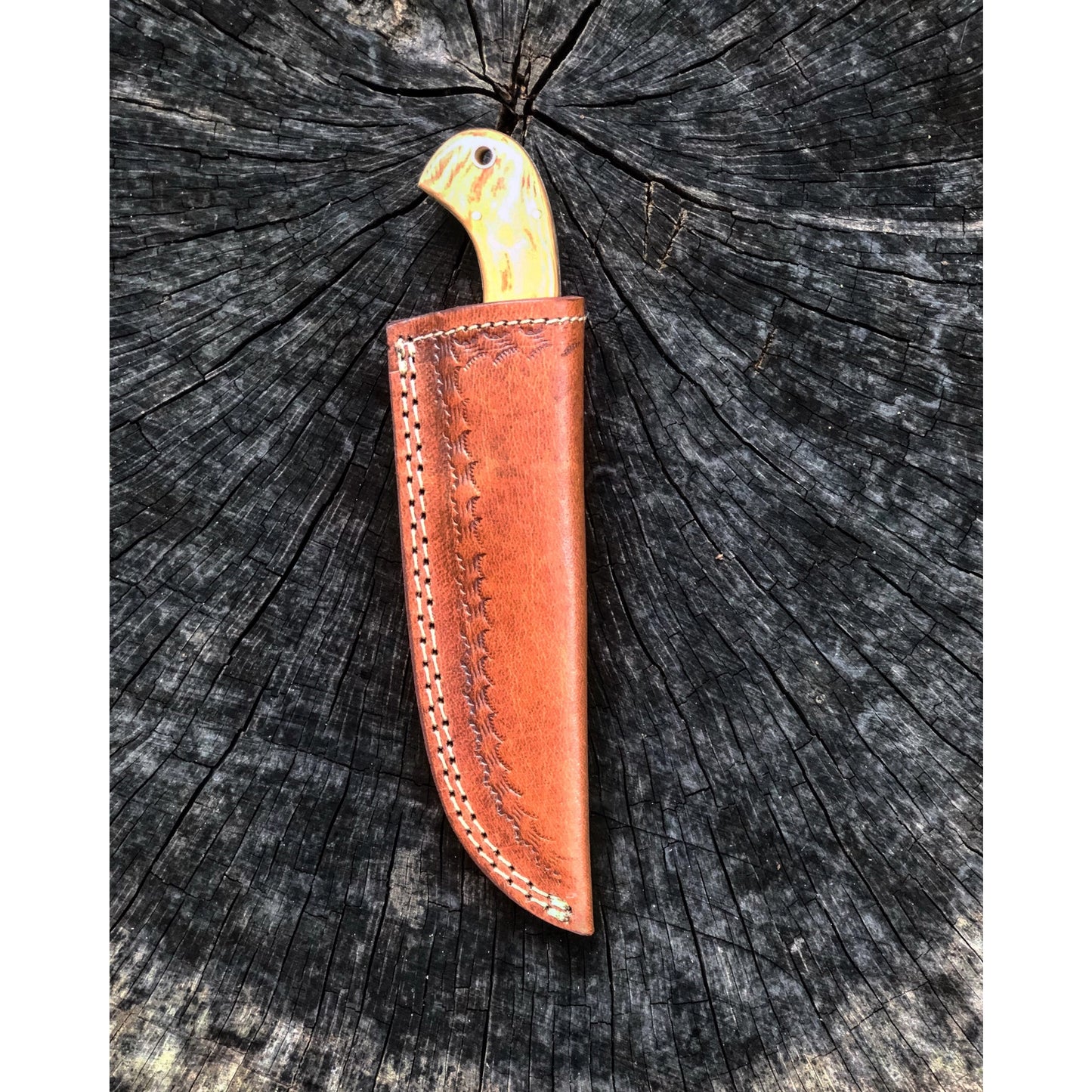 Olive Wood And Bone Skinner