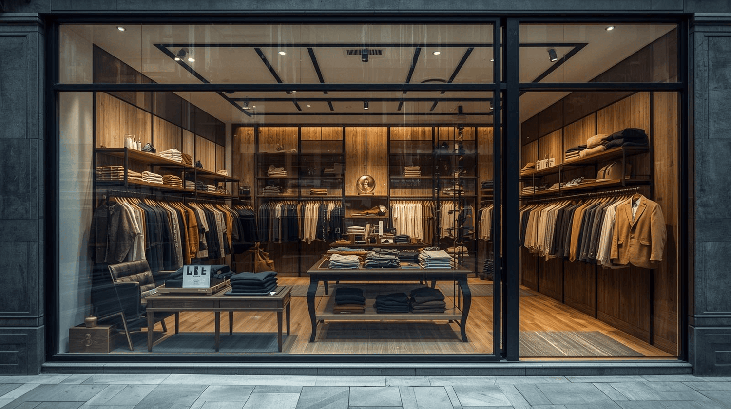 Men's Section of store