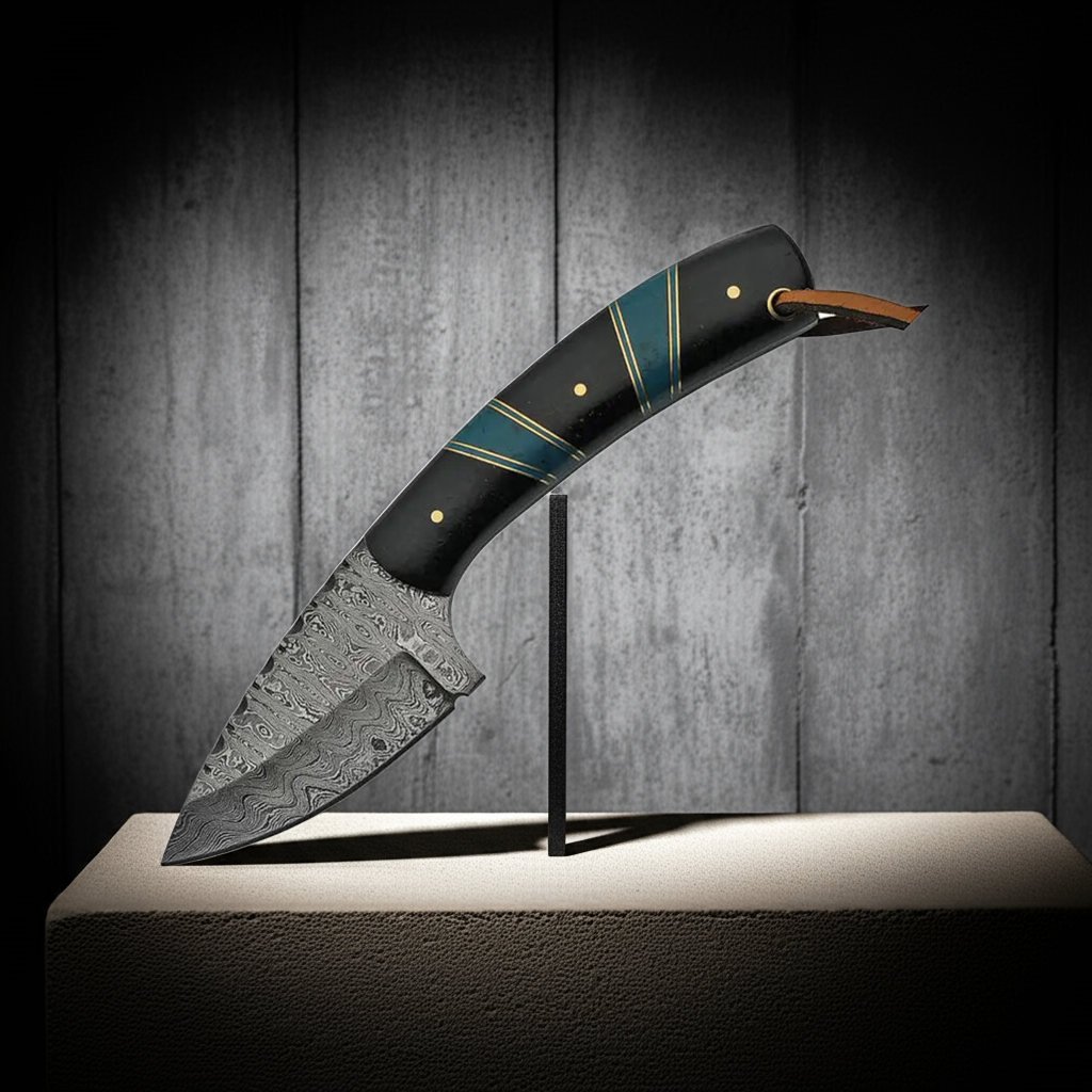 Damascus Turquoise Knife