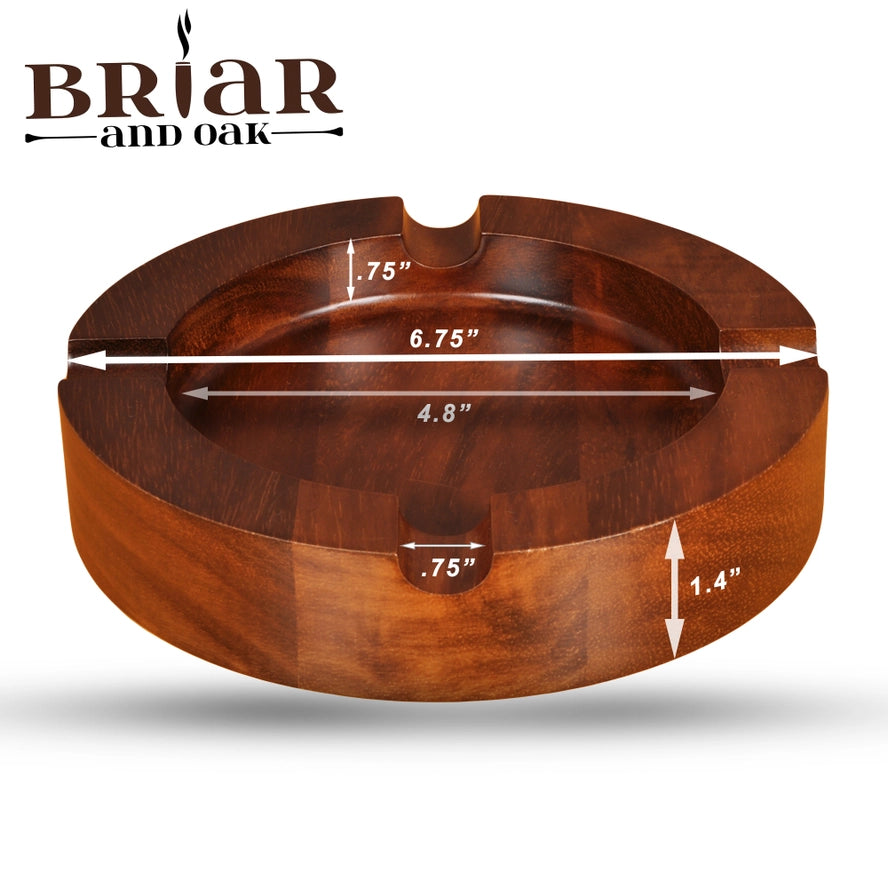 Wood Cigar Ashtray with 4 Slots