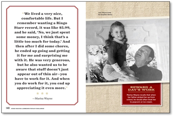 John Wayne: Lessons For My Children - Adult Book