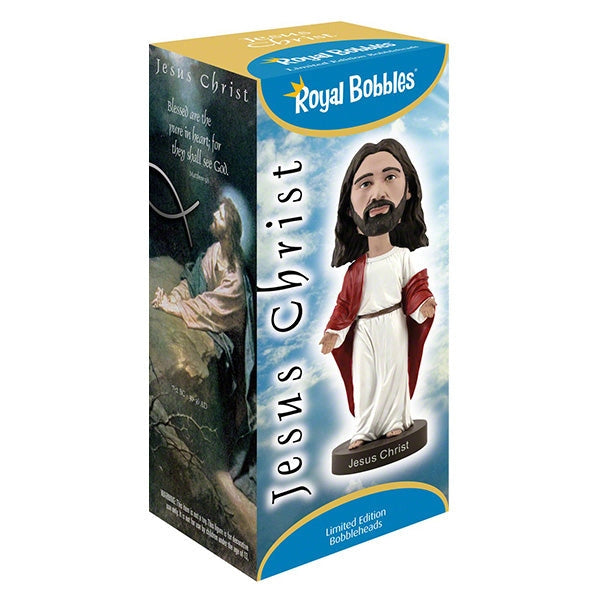 Bobbleheads | Jesus Christ Bobblehead | Royal Bobbles packaging featuring a finely detailed Jesus Christ figure.