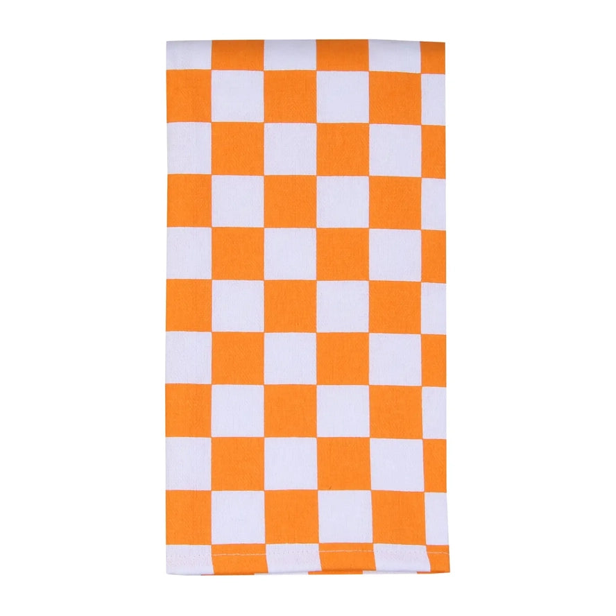 Orange/White Checkerboard - Tennessee Tea Towel