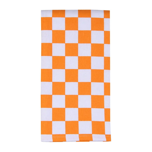 Orange/White Checkerboard - Tennessee Tea Towel