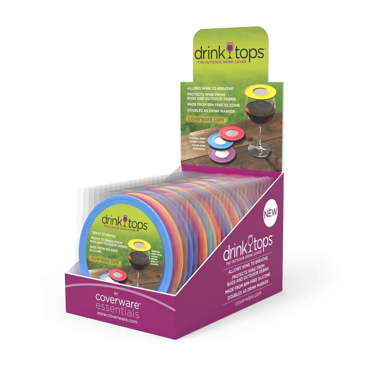 Ventilated Wine Glass Covers - Stylish Outdoor Protection  Shop4Him