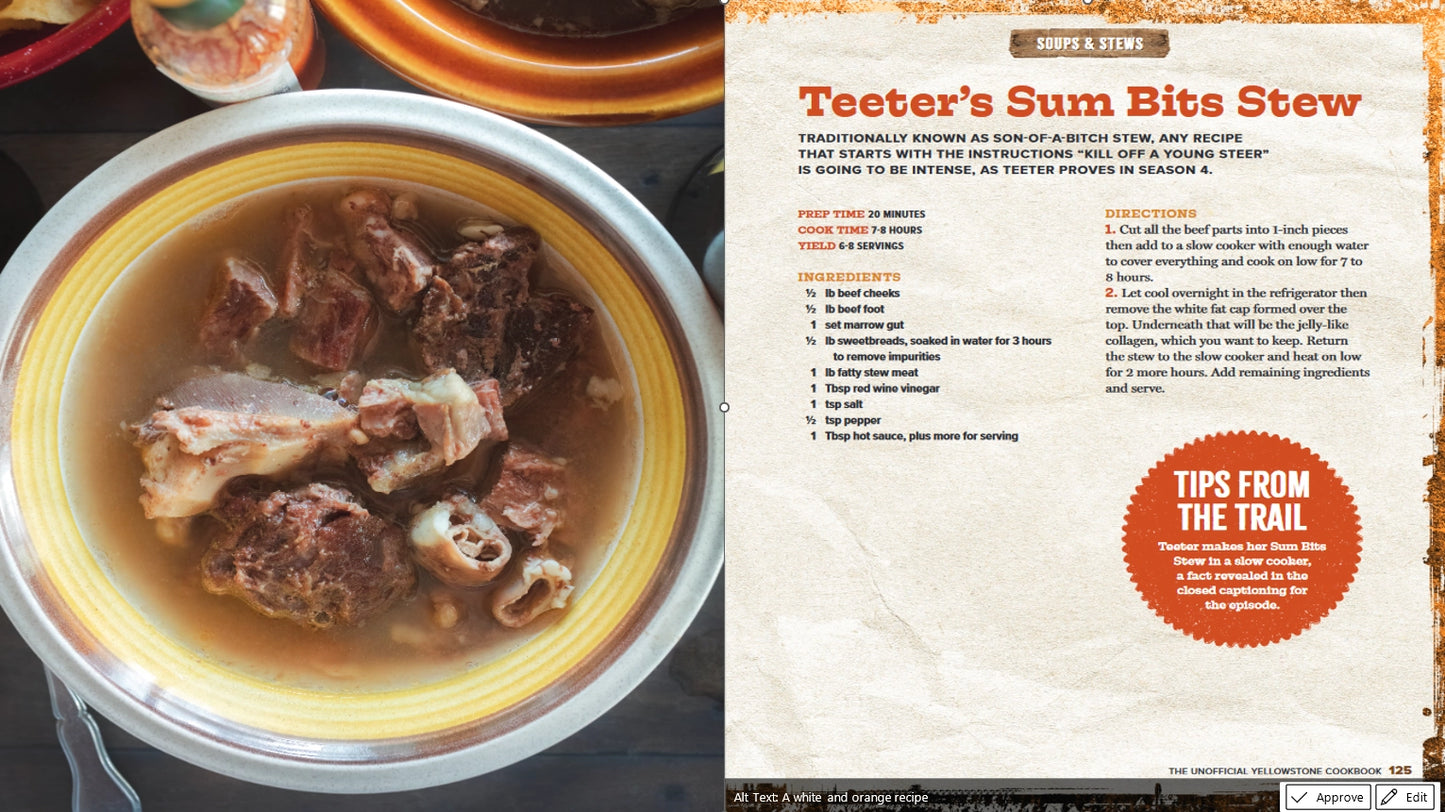 The Unofficial Yellowstone Cookbook